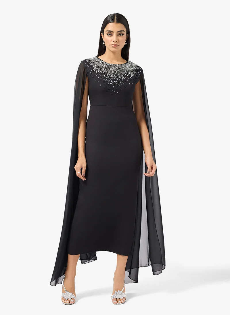 Khizana  Embellished Shift Dress With Trail for Women | Best Price UAE